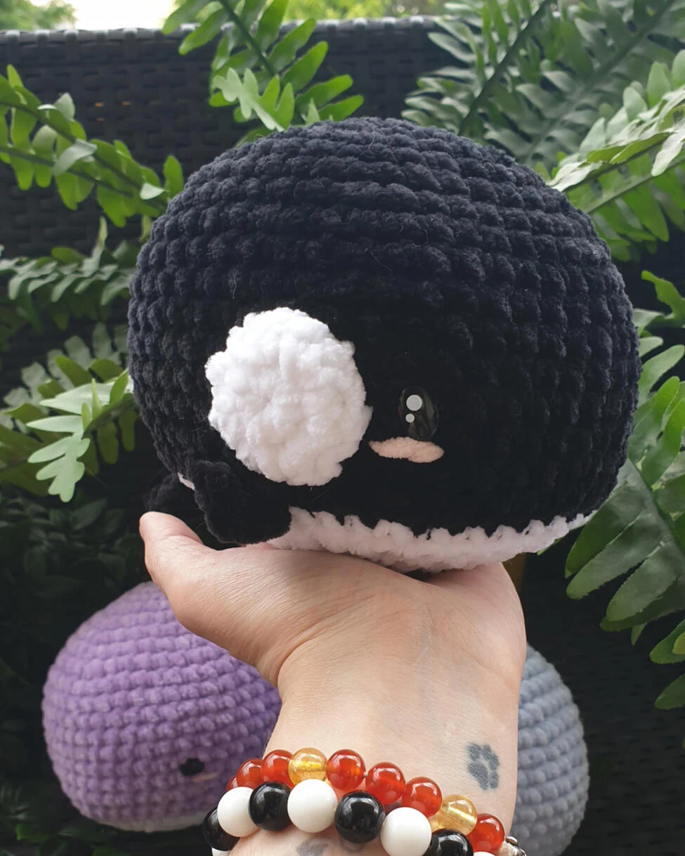 Baleine en crochet faite main